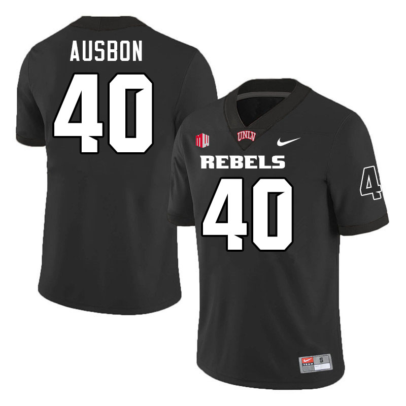 #40 Armand Ausbon UNLV Rebels College Football Jersey Stitched-Black